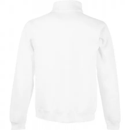 SWEAT-SHIRT BLANC COL ZIPPE